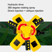 360 Degrees Rotating Watering Device, Style: With 4 PCS 6-point Connector and 10m 6-point Tube