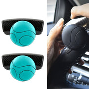 2PCS Automotive Silicone Bearing Steering Wheel Booster(Blue)