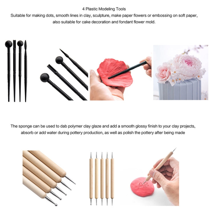 32 In 1 Pottery Tool Set Pottery Clay Stone Carving Knife DIY Clay Combination Tool