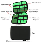 Multifunctional Portable Mobile Phone Digital Accessories U Disk Storage Bag, Color: Blue