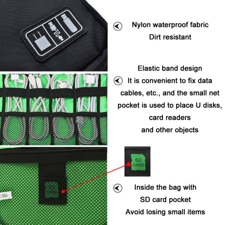 Multifunctional Portable Mobile Phone Digital Accessories U Disk Storage Bag, Color: Blue