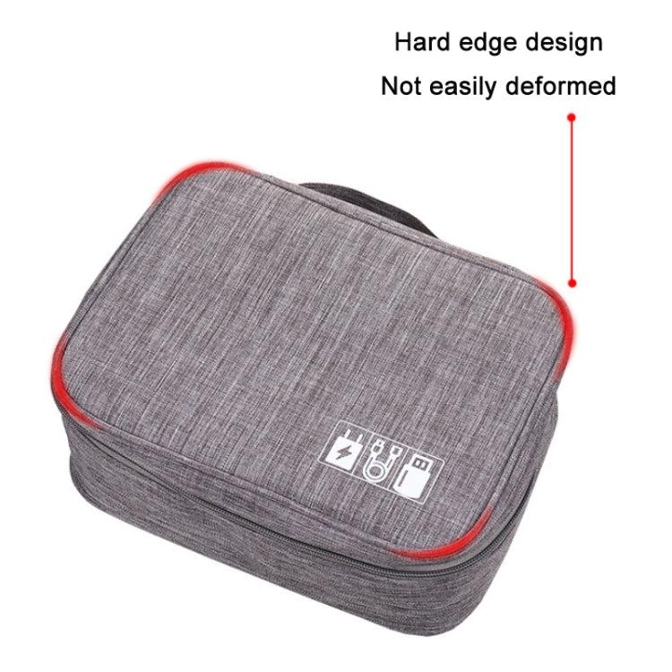 Multifunctional Cationic Digital U Disk Data Cable Storage Bag(Blue)
