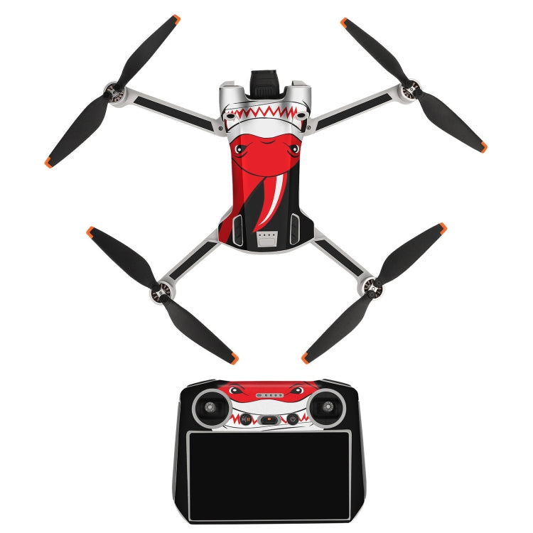 Sunnylife Drone+Remote Control Protective Sticker For DJI Mini 3 Pro RC Version(Shark Red)