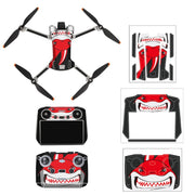 Sunnylife Drone+Remote Control Protective Sticker For DJI Mini 3 Pro RC Version(Shark Red)