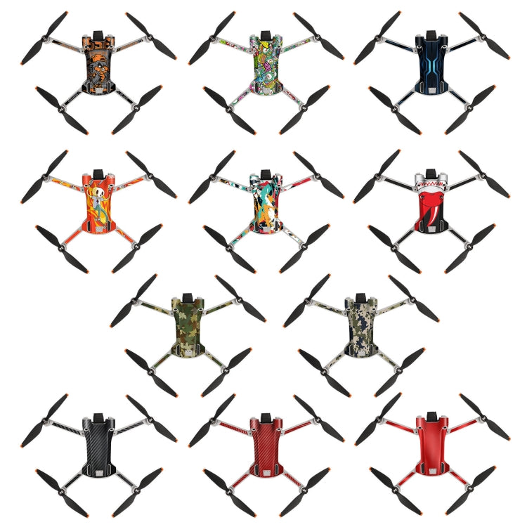 Sunnylife Drone+Remote Control Protective Sticker For DJI Mini 3 Pro RC Version(Carbon Black)