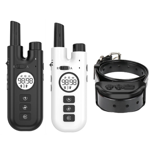 Intelligent Remote Control Dog Trainer Automatic Barking Stop Collar(Black)