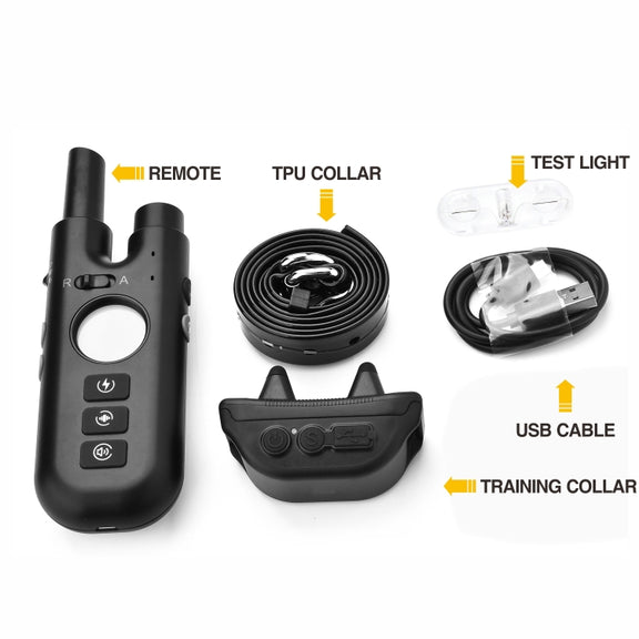 Intelligent Remote Control Dog Trainer Automatic Barking Stop Collar(White)