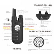 Intelligent Remote Control Dog Trainer Automatic Barking Stop Collar(White)