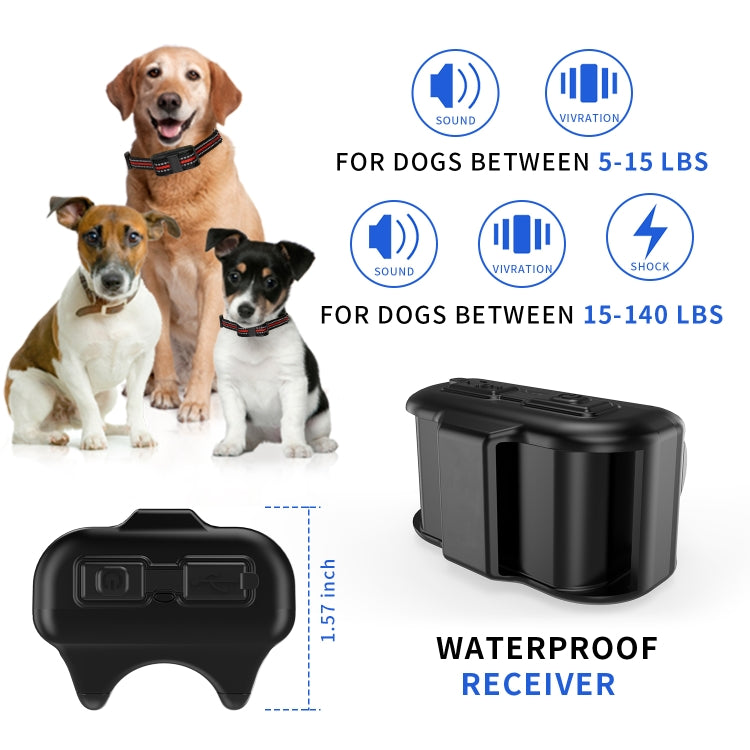 Electronic Dog Trainer Rechargeable Pet Remote Control Bark Stopper, Specification: 1 Drag 2