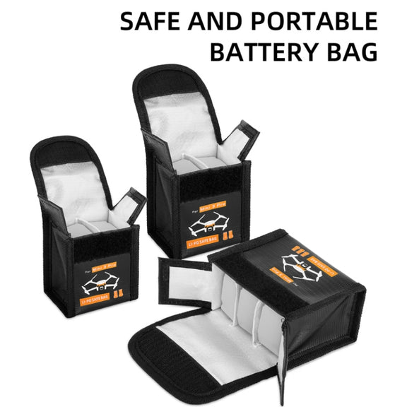 Sunnylife  Battery Explosion-proof Bag Storage Bag for DJI Mini 3 Pro,Size: Can Hold 2 Batteries
