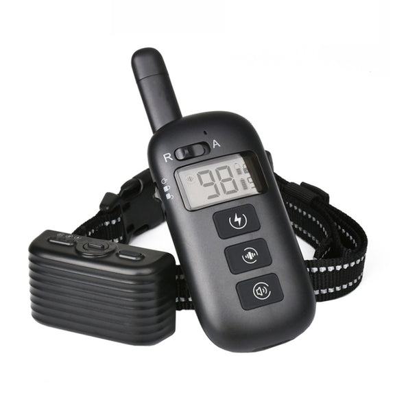 Remote Control Trainer Dog Collar Automatic Bark Stop Device, Specification: 1 Drag 1 (Black)