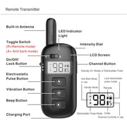 Remote Control Trainer Dog Collar Automatic Bark Stop Device, Specification: 1 Drag 1 (Black)