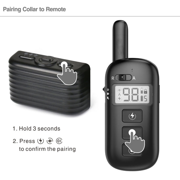 Remote Control Trainer Dog Collar Automatic Bark Stop Device, Specification: 1 Drag 1 (Black)