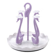 Home Portable Drainer Cup Holder With Rotatable Tray, Specification: Four Cups(Purple) - Shelf by PMC TechLife | Online Shopping South Africa | PMC TechLife | Buy Now Pay Later Mobicred