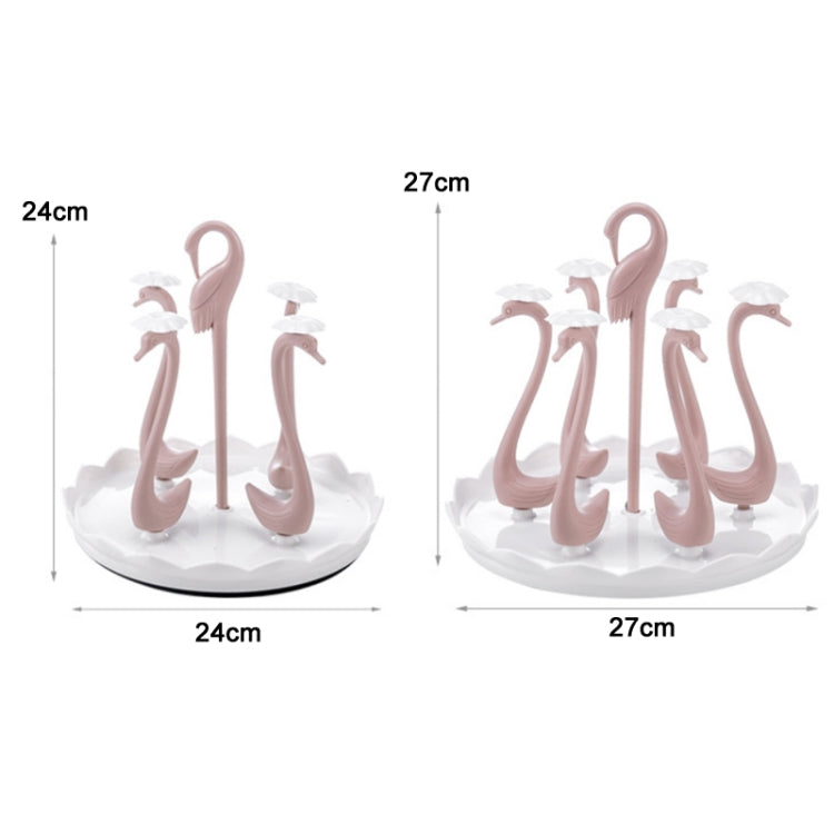 Home Portable Drainer Cup Holder With Rotatable Tray, Specification: Four Cups(Purple)