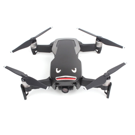 3 Sets Drone Shark Emoticon Body Sticker Battery Sticker(Blue Black)