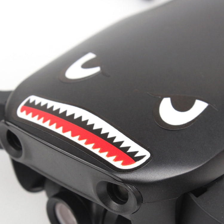 3 Sets Drone Shark Emoticon Body Sticker Battery Sticker(Blue Black)