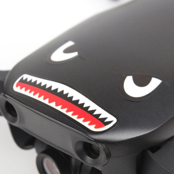 3 Sets Drone Shark Emoticon Body Sticker Battery Sticker(Blue Black)