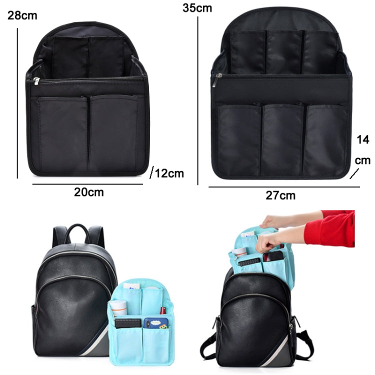 Schoolbag Separation Organizer Storage Bag Computer Backpack Liner Bag, Color: Small Navy Stripe