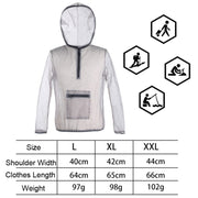 Jungle Expedition Breathable Insect-proof Jacket With Hood Anti-bite Mesh Gauze Cloth, Size: L
