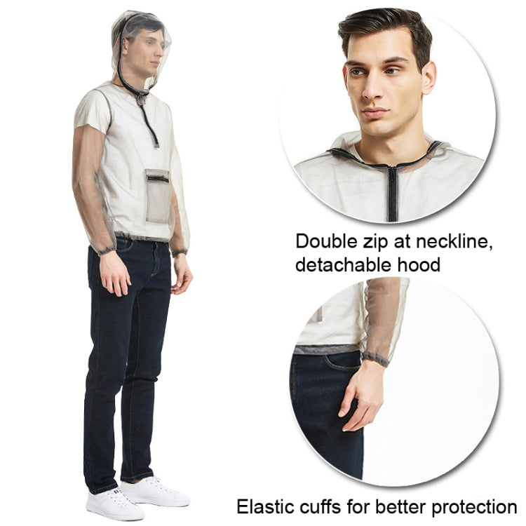 Jungle Expedition Breathable Insect-proof Jacket With Hood Anti-bite Mesh Gauze Cloth, Size: XL