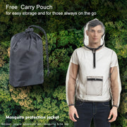 Jungle Expedition Breathable Insect-proof Jacket With Hood Anti-bite Mesh Gauze Cloth, Size: L