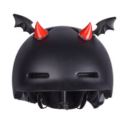 2pcs /Pair Motorcycle Helmet Devil Sucker Decoration, Style: Small Horns (Orange)