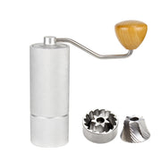 CNC Stainless Steel Hand Crank Coffee Bean Grinder, Specification: Seven Corner Silver