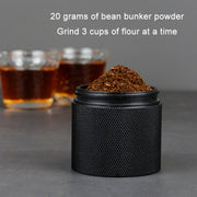 CNC Stainless Steel Hand Crank Coffee Bean Grinder, Specification: Seven Corner Silver