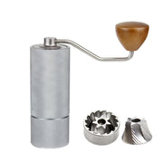 CNC Stainless Steel Hand Crank Coffee Bean Grinder, Specification: Seven Corner Gray