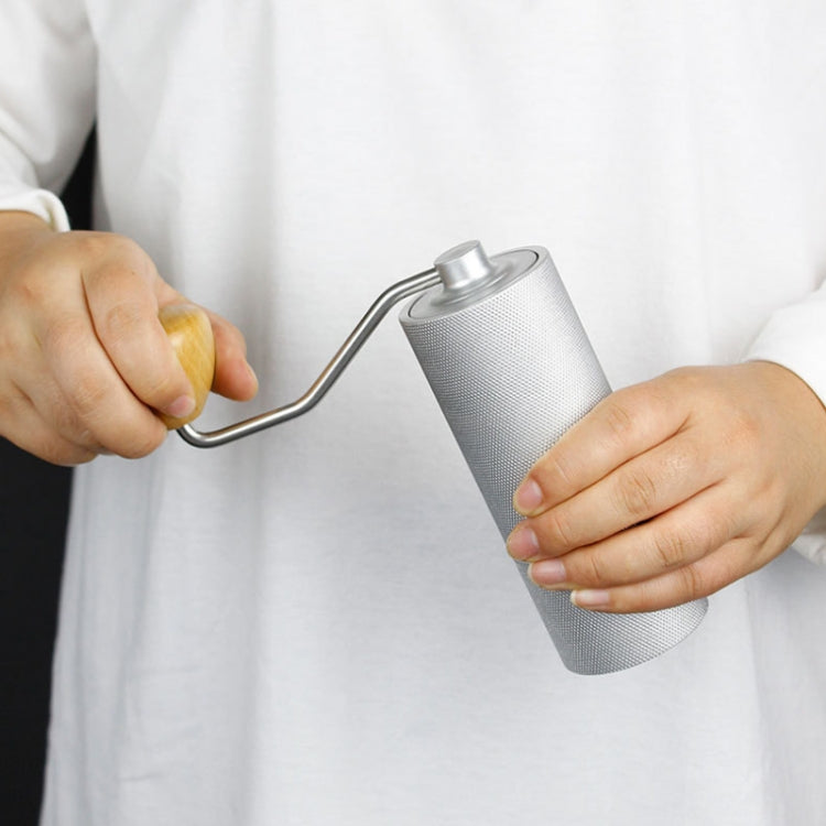 CNC Stainless Steel Hand Crank Coffee Bean Grinder, Specification: Seven Corner Gray