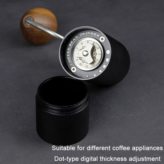 CNC Stainless Steel Hand Crank Coffee Bean Grinder, Specification: Seven Corner Red
