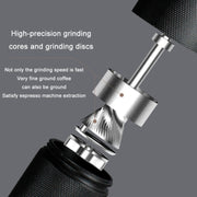 CNC Stainless Steel Hand Crank Coffee Bean Grinder, Specification: Seven Corner Red