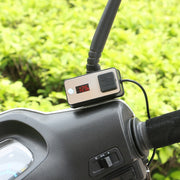 Digital Display Dual USB Universal Water-resistant Motorcycle Mobile Phone Charger(2.4A 12-24V)