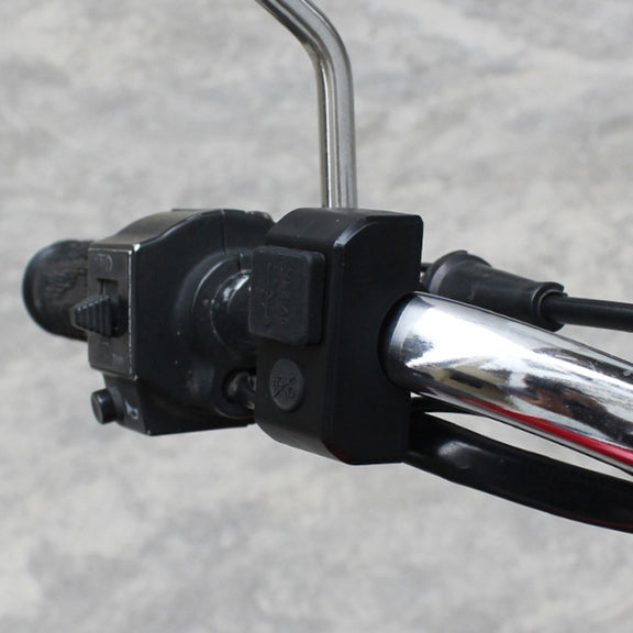 Motorcycle Dual USB Mobile Phone Charger 5V 3A Fast Charging(Black)