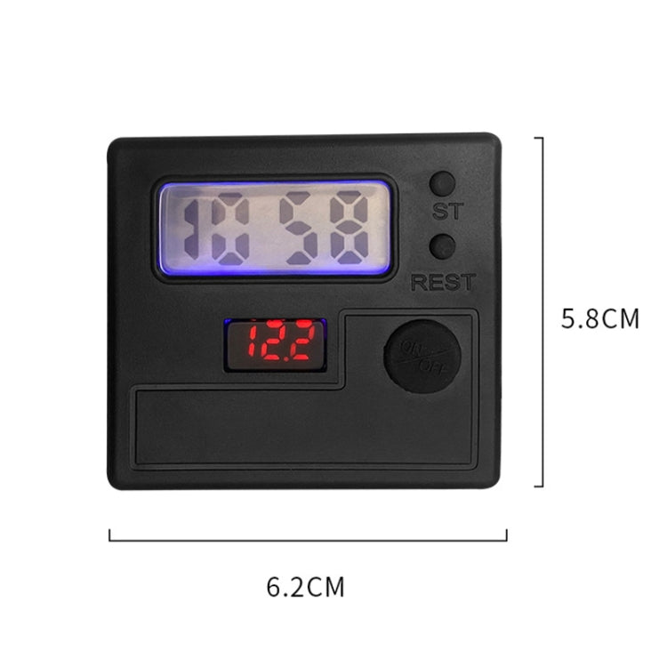 Motorcycle Clock Digital Display Dual USB Phone Charger Water-resistant 5V 3A Fast Charge(Black)