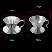 Double-layer Stainless Steel Pour-over Coffee Filter, Size: Small