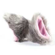 4PCS Motorcycle Plush Ear Helmet Decoration(Light Gray)