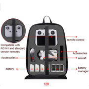 Water-resistant Compression Hard Shell Backpack for DJI Mini 3 Pro, Size: 128 Large(Brushed Gray)