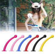 4PCS Motorcycle Helmet Soft Silicone Tentacle Sucker Decoration(Black)