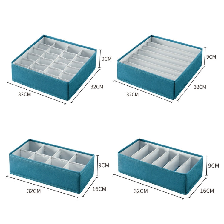 Foldable Drawer Clothes Storage Box, Spec: 24 Grids (Gray)