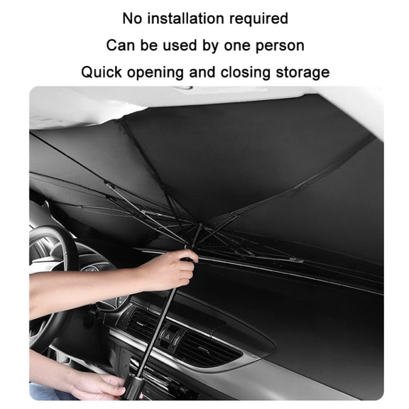 Car Windshield Telescopic Folding Thermal Insulation Parasol, Size: Open Style Large