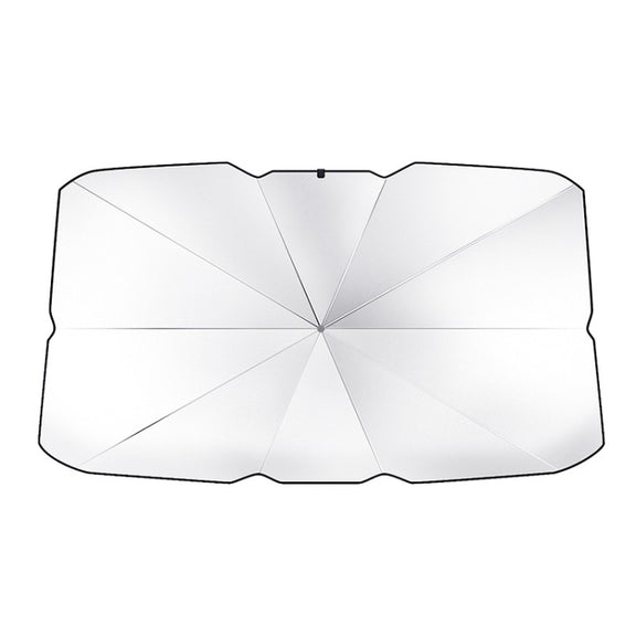 Car Windshield Telescopic Folding Thermal Insulation Parasol, Size: Silver Coated Large