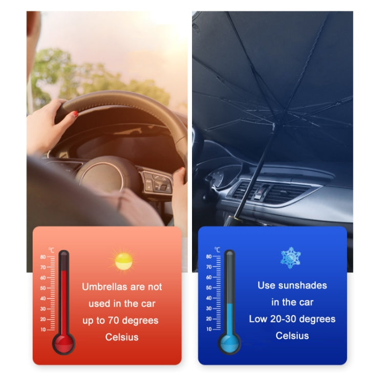 Car Windshield Telescopic Folding Thermal Insulation Parasol, Size: Silver Coated Large