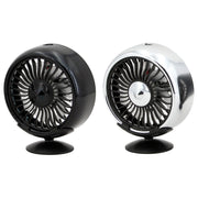 F102 Vehicle Dashboard Multi-function USB Colorful Lights Fan(Black)