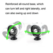 F102 Vehicle Dashboard Multi-function USB Colorful Lights Fan(Black)