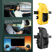 F415 Car Multifunctional Seat Back USB Fan(Yellow)