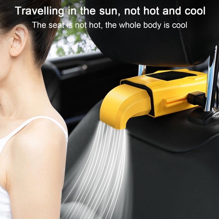 F415 Car Multifunctional Seat Back USB Fan(Yellow)