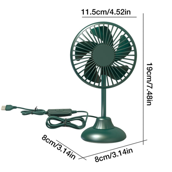 F502 Mini Hose Small Fan Car USB Fan(Green)