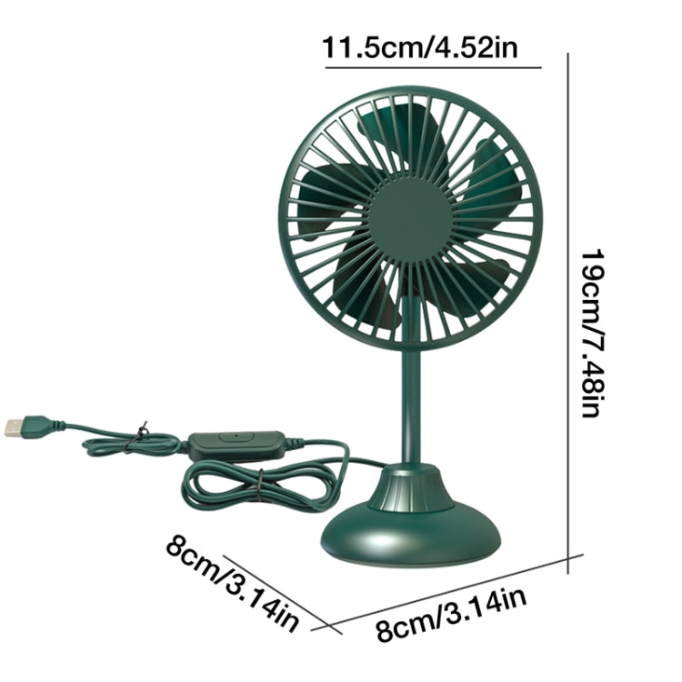 F502 Mini Hose Small Fan Car USB Fan(Green)